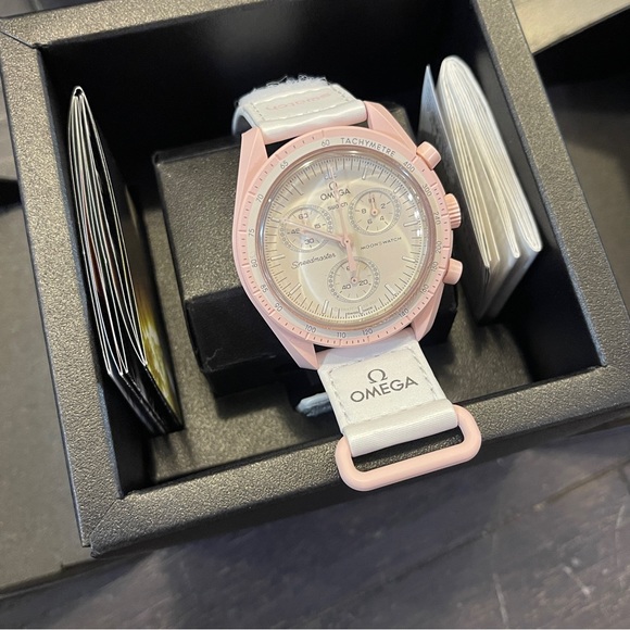 🆕swatch × omega bioceramic moonswatch mission to venus pink watch - Picture 5 of 9